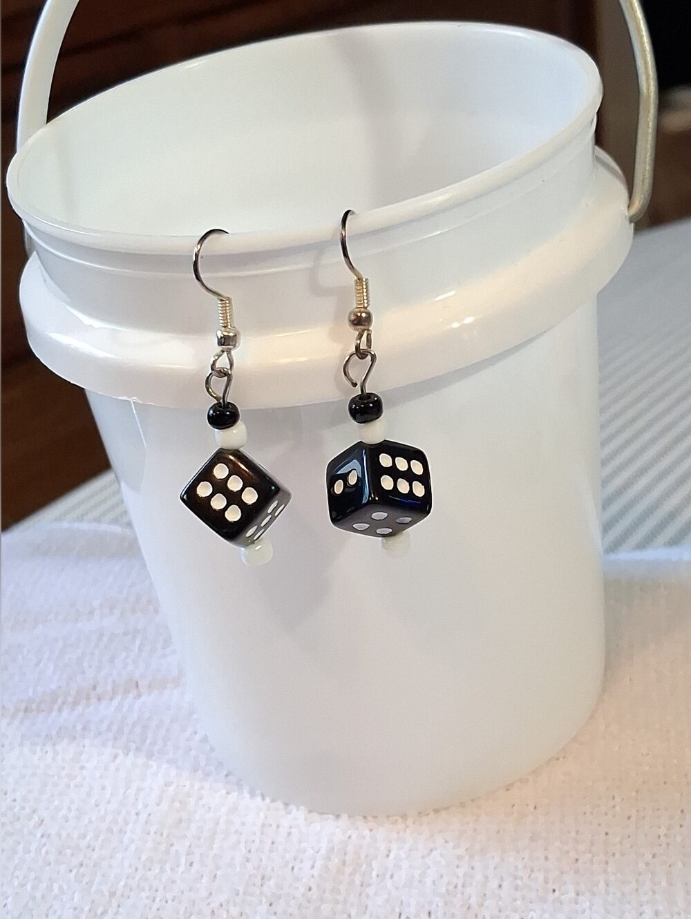 Vintage Mini Novelty Dice Dangle Earrings